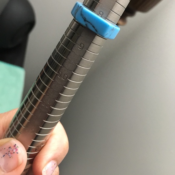 Howlite Turquoise Matrix Ring - Picture 9 of 10